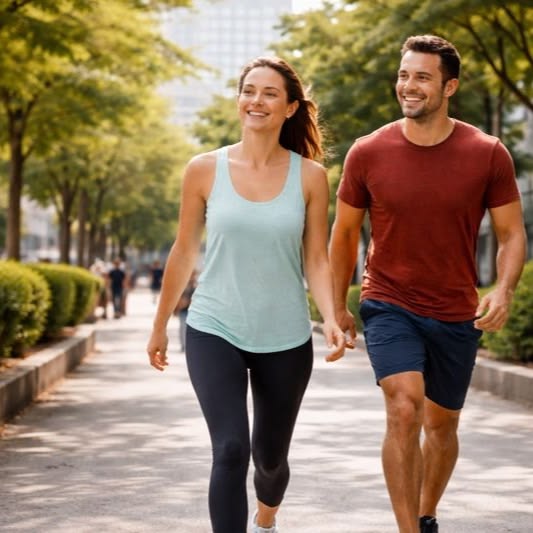 Abstract illustration of stepping stones across a soft gradient
