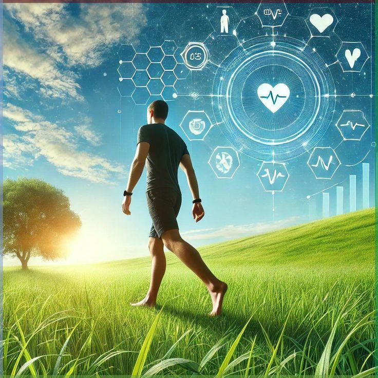 Abstract curved lines suggesting an even walking rhythm